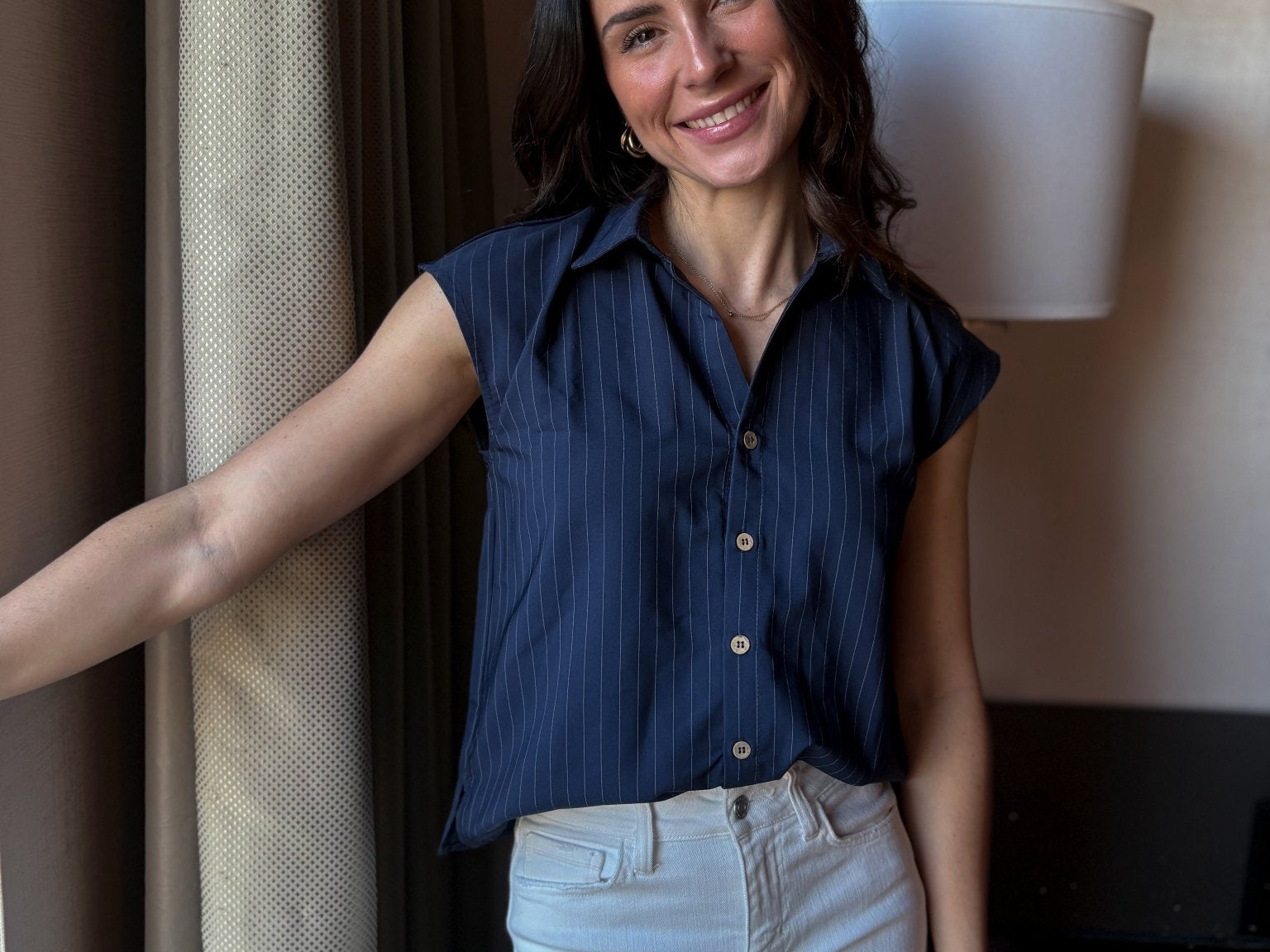 Lunette Short Sleeve Blouse - Love and Lee Apparel