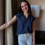 Lunette Short Sleeve Blouse - Love and Lee Apparel