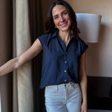 Lunette Short Sleeve Blouse - Love and Lee Apparel