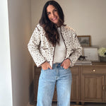 The 'Village Cafe' Floral Print Snap Button Quilted Jacket - Love and Lee Apparel