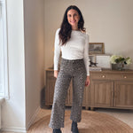 High Rise Leopard Print Waist Tie Crop Wide Jeans - Love and Lee Apparel