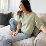 The Yasmine Raw Edge Boxy Short Sleeve Knit Sweater - Love and Lee Apparel