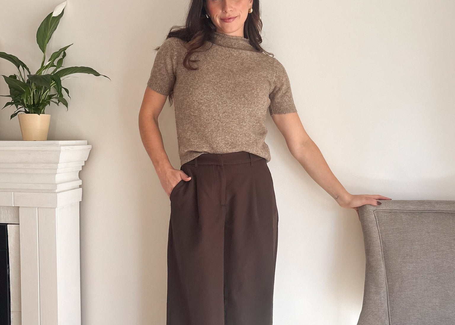 The 'Boardroom' Pleated Pocketed Wide Leg Trousers - Love and Lee Clothing Boutique