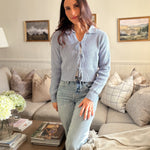 The Mimi Collared Front Tie Detail Cropped Knit Cardigan - Love and Lee Apparel