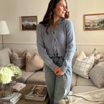 The Mimi Collared Front Tie Detail Cropped Knit Cardigan - Love and Lee Apparel