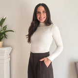 The 'On the Clock' Ribbed Mock Neck Long Sleeve Top - Love and Lee Apparel