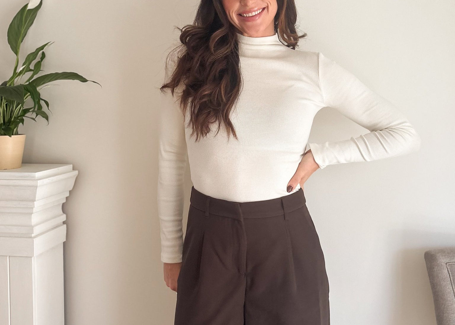The 'On the Clock' Ribbed Mock Neck Long Sleeve Top - Love and Lee Apparel