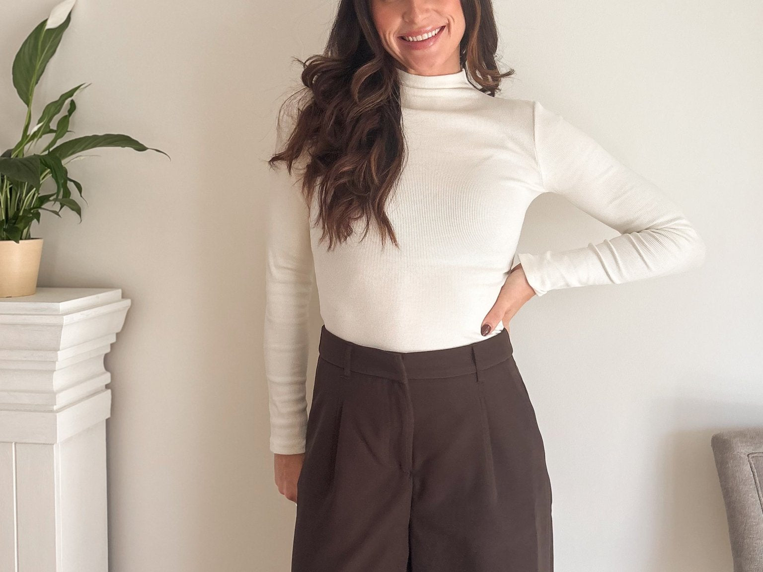 The 'On the Clock' Ribbed Mock Neck Long Sleeve Top - Love and Lee Apparel