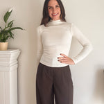 The 'On the Clock' Ribbed Mock Neck Long Sleeve Top - Love and Lee Apparel