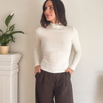 The 'On the Clock' Ribbed Mock Neck Long Sleeve Top - Love and Lee Apparel