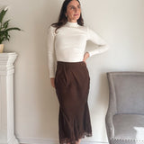 The 'On the Clock' Ribbed Mock Neck Long Sleeve Top - Love and Lee Apparel