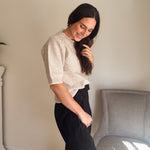 The 'Workday Essential' Contrast Trim Short Sleeve Knit Sweater - Love and Lee Apparel