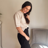 The 'Workday Essential' Contrast Trim Short Sleeve Knit Sweater - Love and Lee Apparel