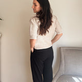 The 'Workday Essential' Contrast Trim Short Sleeve Knit Sweater - Love and Lee Apparel