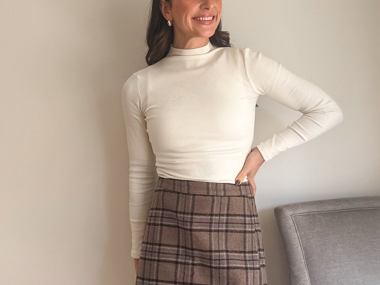 The 'Power Plaid' High Waisted Skirt - Love and Lee Apparel