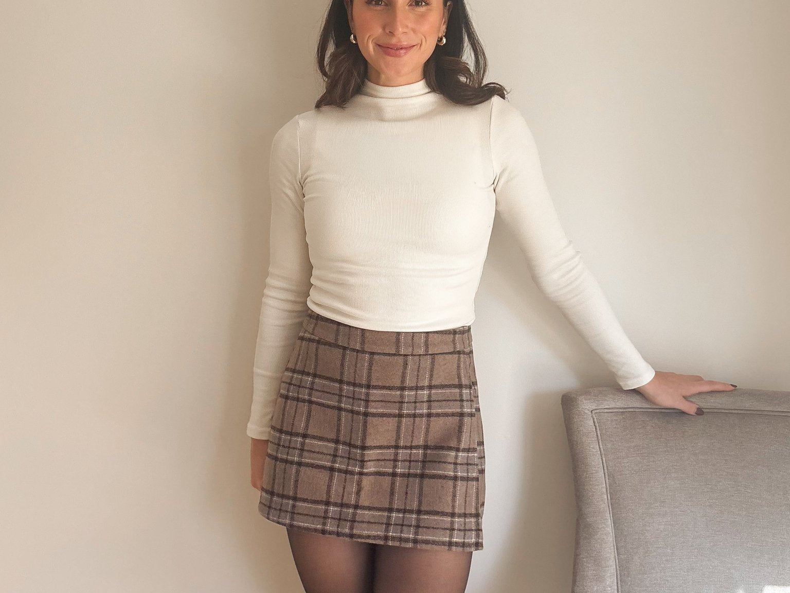 The 'Power Plaid' High Waisted Skirt - Love and Lee Apparel