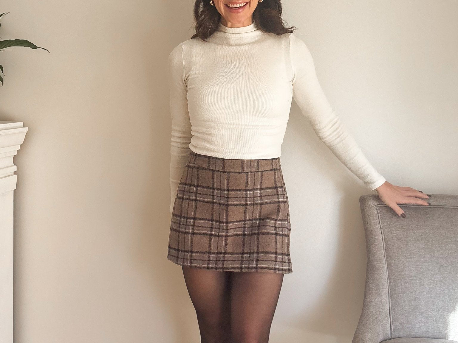 The 'Power Plaid' High Waisted Skirt - Love and Lee Apparel
