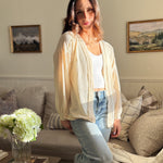 The Kennedy Reverse Stitched Waffle Print Open Front Cardigan - Love and Lee Apparel