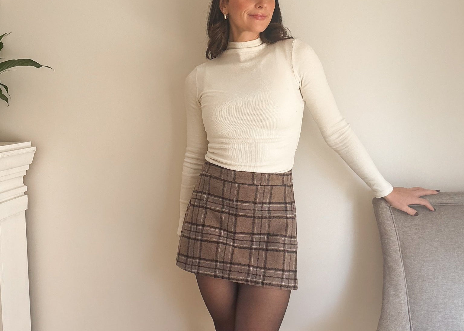 The 'Power Plaid' High Waisted Skirt - Love and Lee Apparel