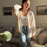 The Kennedy Reverse Stitched Waffle Print Open Front Cardigan - Love and Lee Apparel