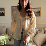 The Kennedy Reverse Stitched Waffle Print Open Front Cardigan - Love and Lee Apparel