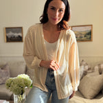 The Kennedy Reverse Stitched Waffle Print Open Front Cardigan - Love and Lee Apparel