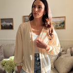 The Kennedy Reverse Stitched Waffle Print Open Front Cardigan - Love and Lee Apparel