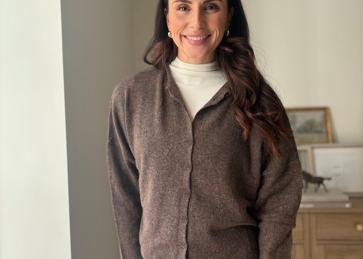 The 'Espresso Hour' Lightweight Button Down Knit Cardigan - Love and Lee Clothing Boutique