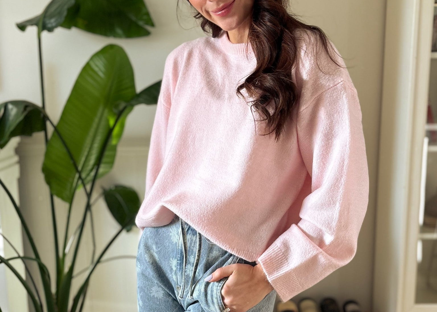 The Simone Long Sleeve O - Neck Pullover Knit Sweater - Love and Lee Apparel