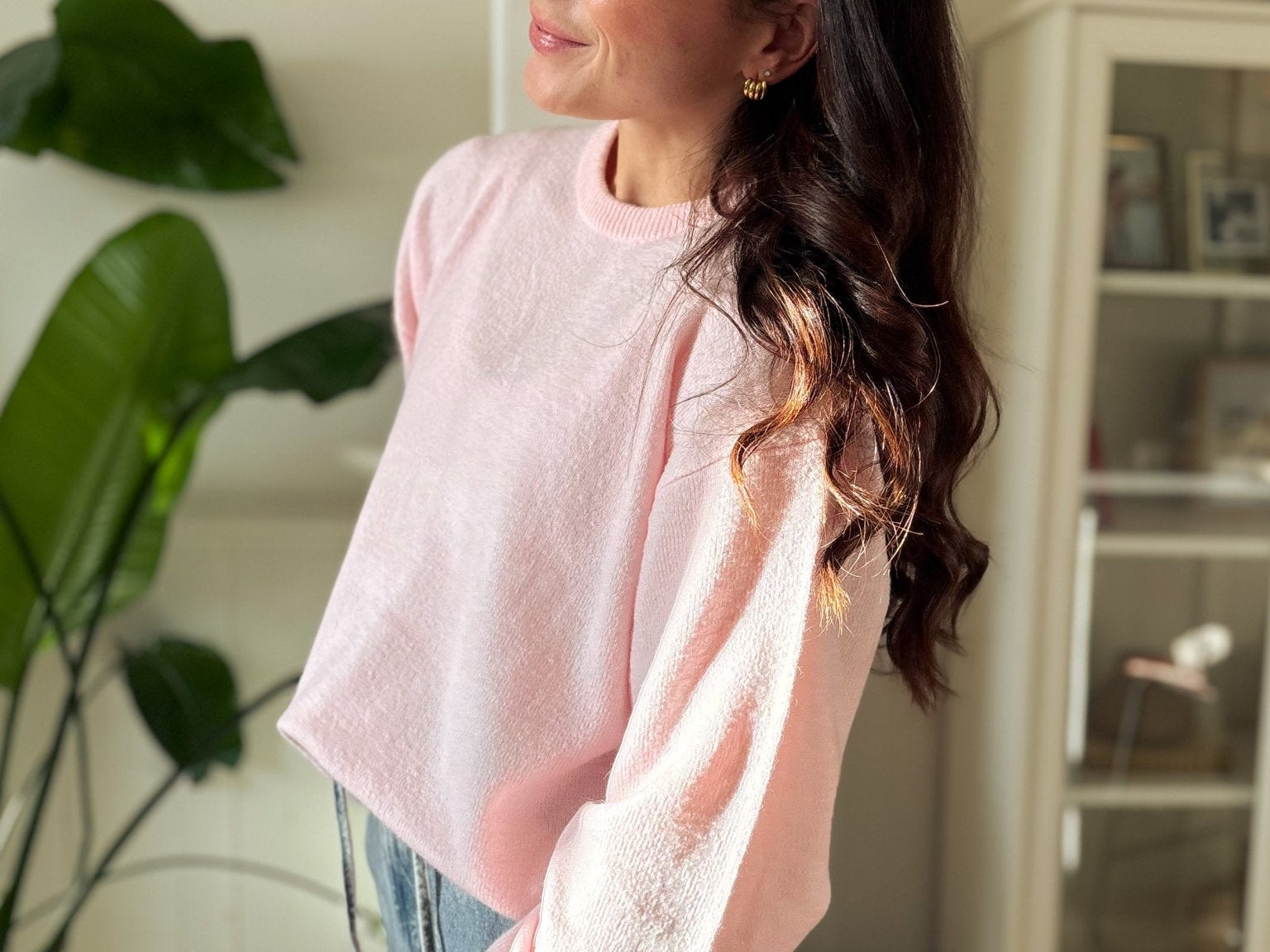 The Simone Long Sleeve O - Neck Pullover Knit Sweater - Love and Lee Apparel