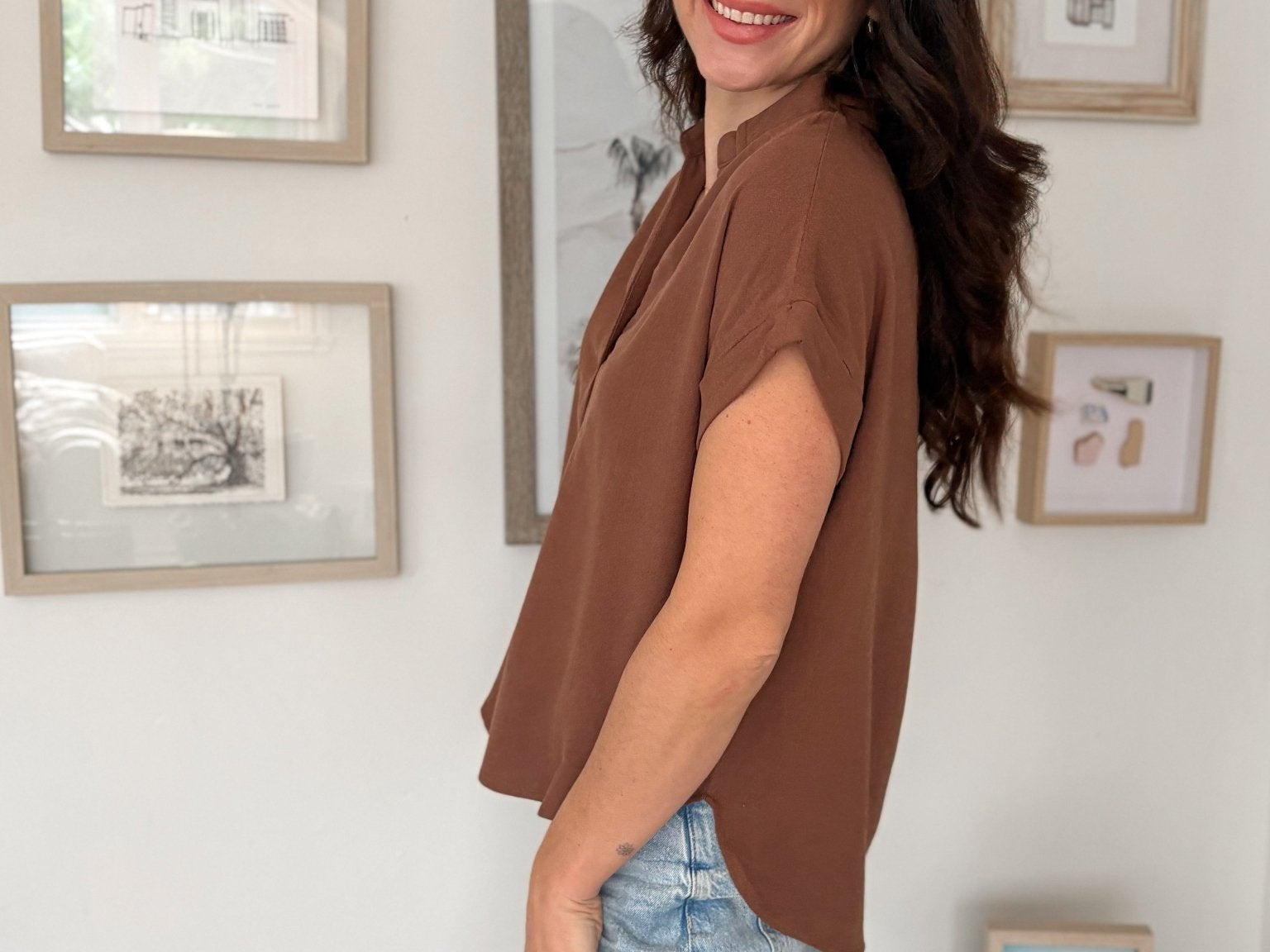 Sandy Beach Short Sleeve Blouse - Love and Lee Apparel