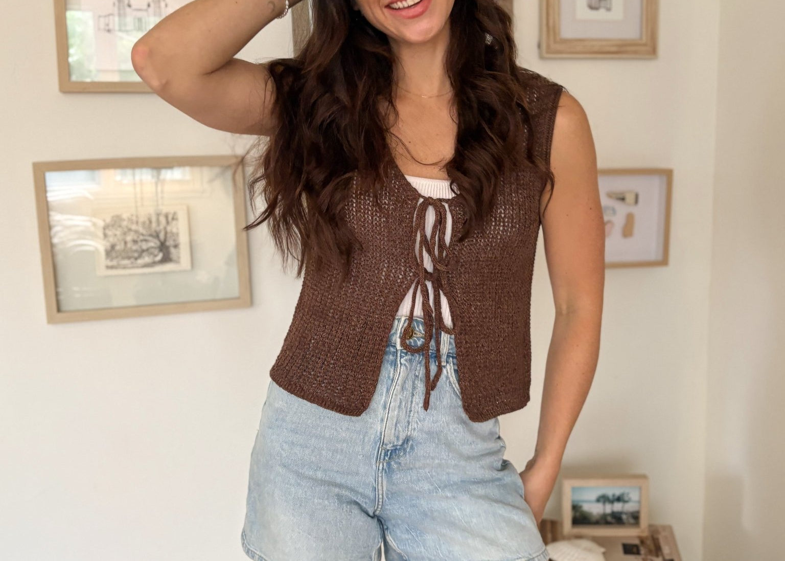 Sail Away Knit Bow Tie Vest - Love and Lee Apparel