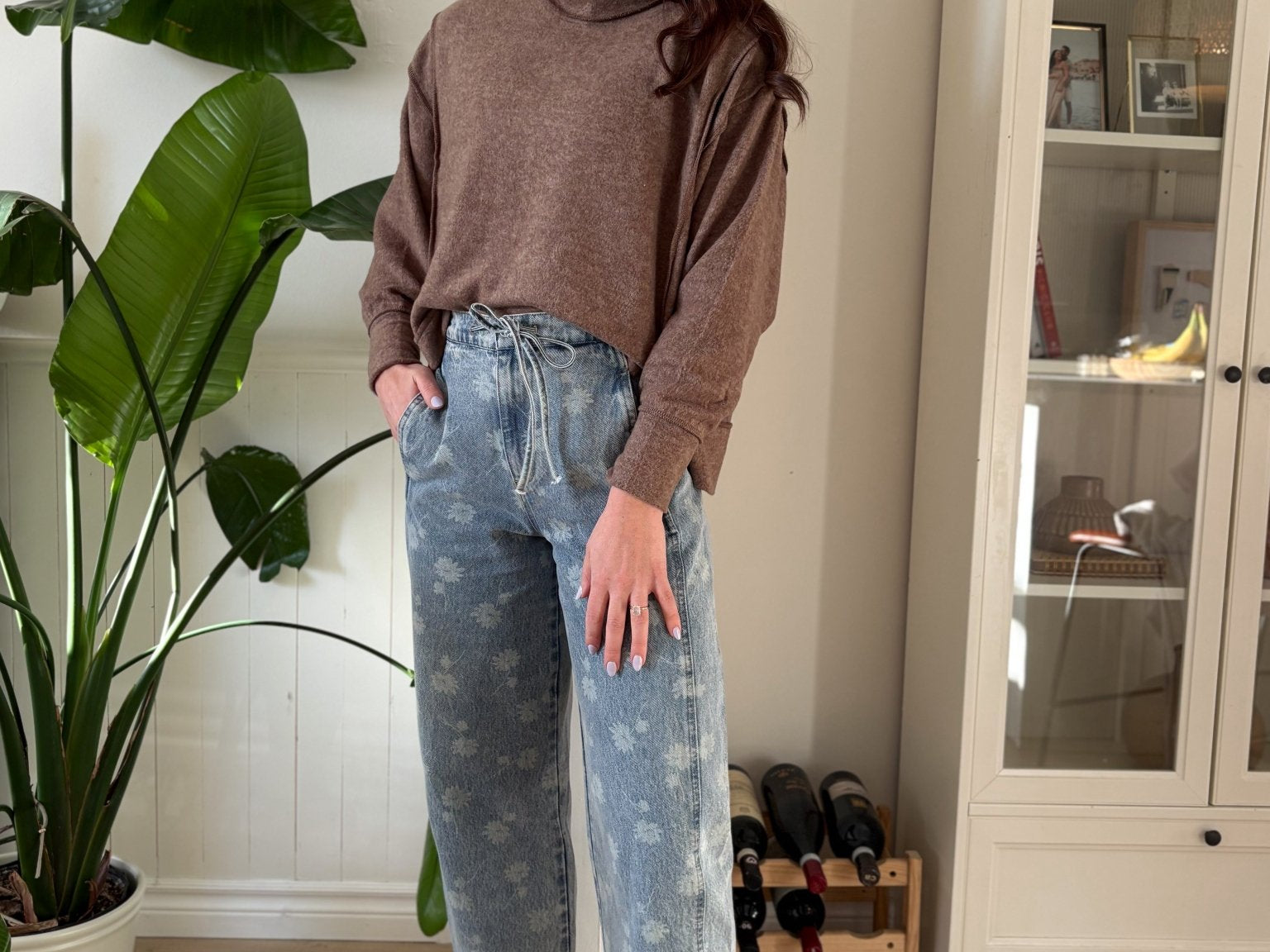 The Rhonda Long Sleeve Round Neck Soft Melange Sweater - Love and Lee Apparel