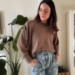 The Rhonda Long Sleeve Round Neck Soft Melange Sweater - Love and Lee Apparel