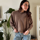 The Rhonda Long Sleeve Round Neck Soft Melange Sweater - Love and Lee Apparel