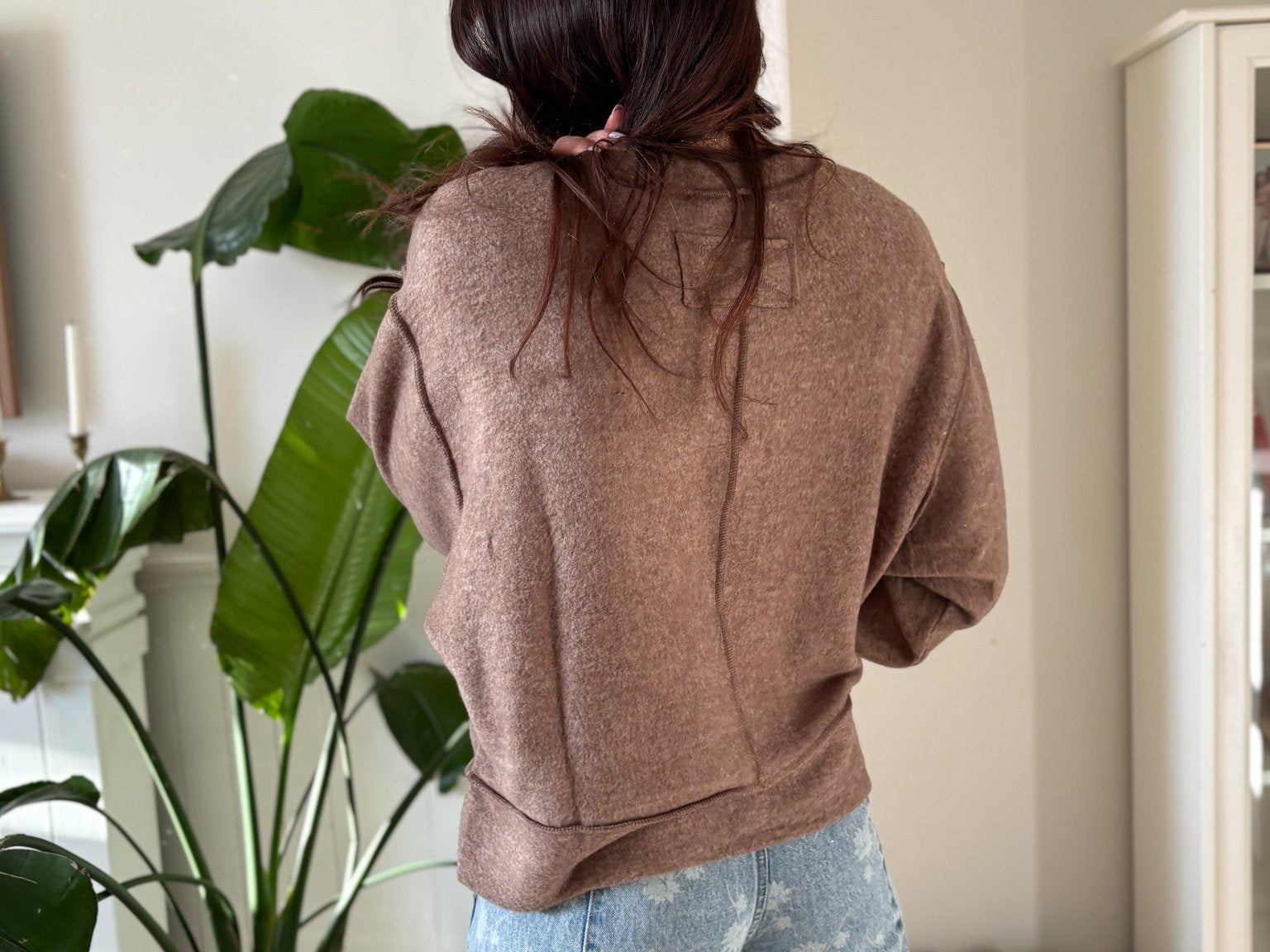 The Rhonda Long Sleeve Round Neck Soft Melange Sweater - Love and Lee Apparel