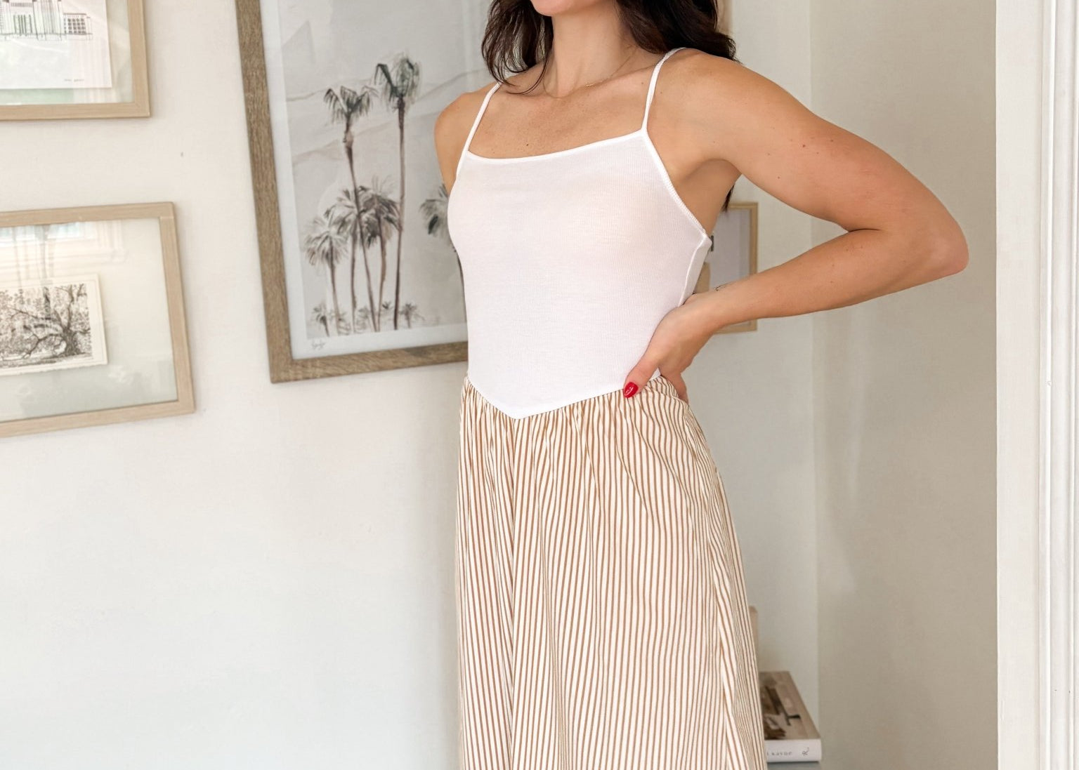 Dockside Mixed Media Midi Dress - Love and Lee Apparel