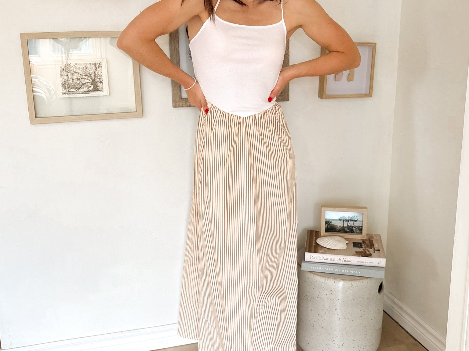 Dockside Mixed Media Midi Dress - Love and Lee Apparel