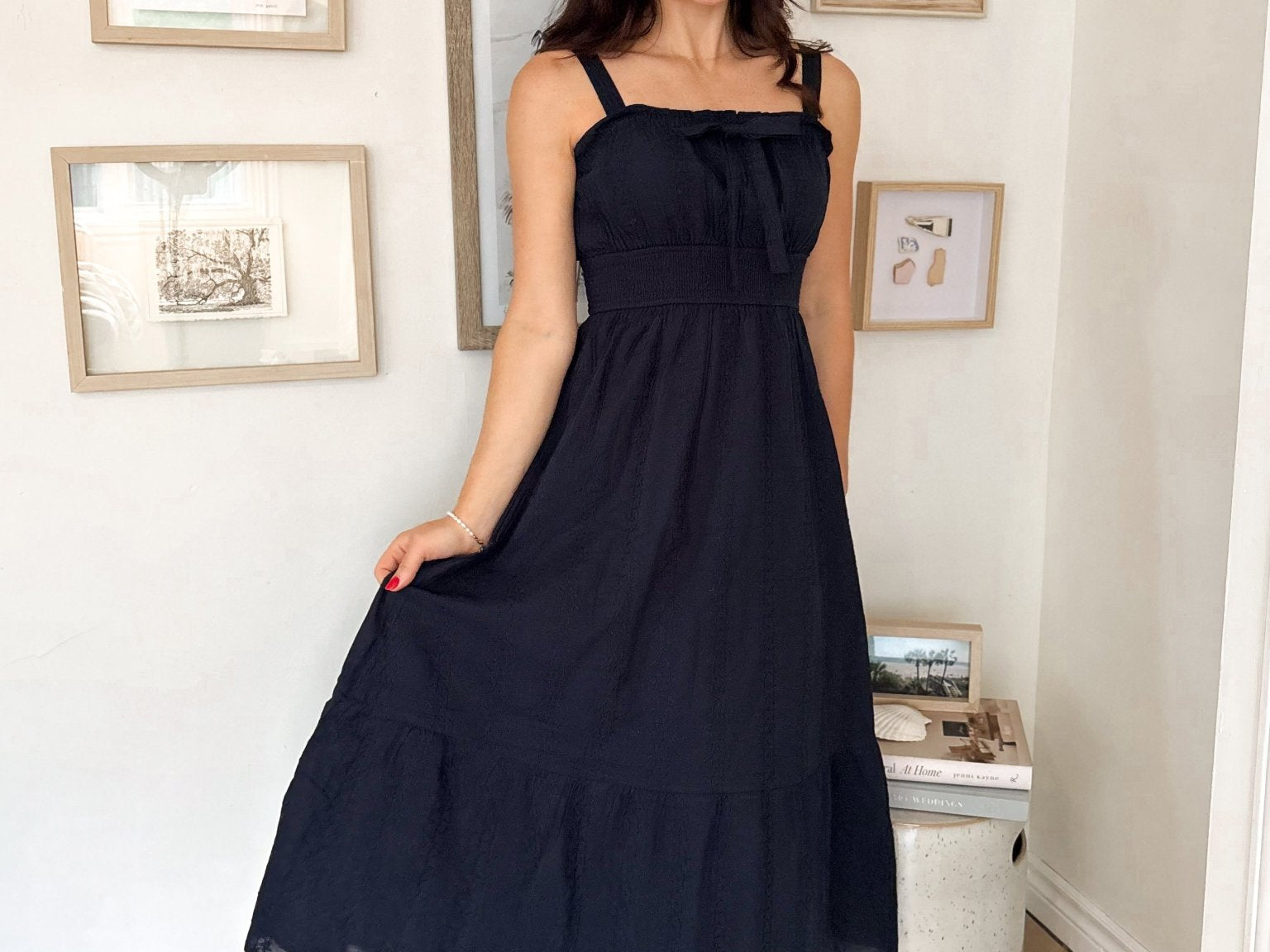 Coastal Current Embroidered Midi Dress - Love and Lee Apparel