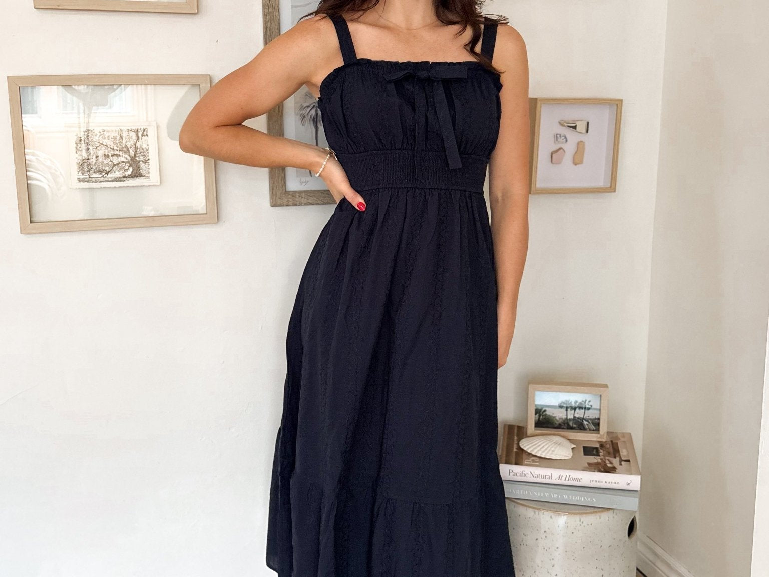 Coastal Current Embroidered Midi Dress - Love and Lee Apparel
