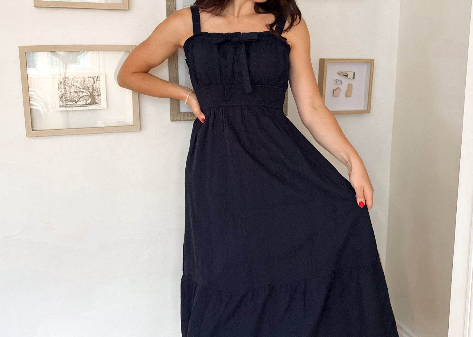 Coastal Current Embroidered Midi Dress - Love and Lee Apparel