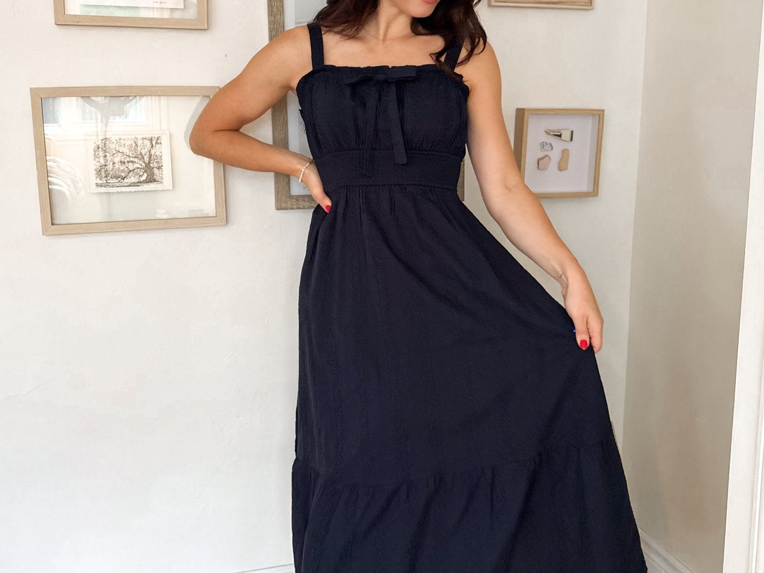Coastal Current Embroidered Midi Dress - Love and Lee Apparel