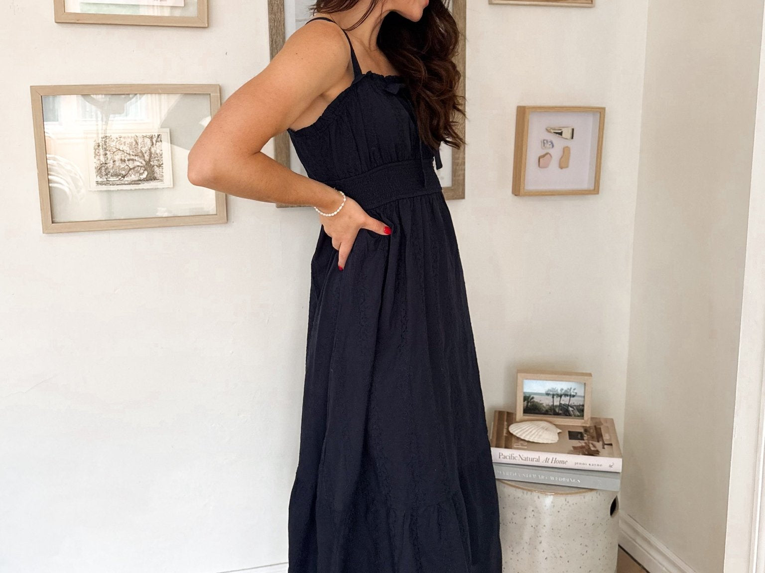 Coastal Current Embroidered Midi Dress - Love and Lee Apparel