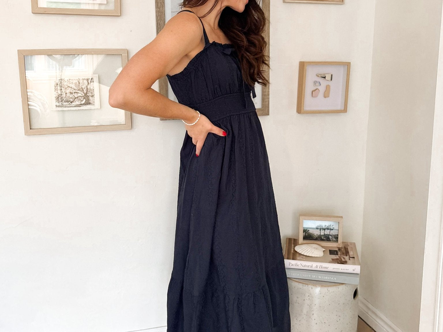 Coastal Current Embroidered Midi Dress - Love and Lee Apparel