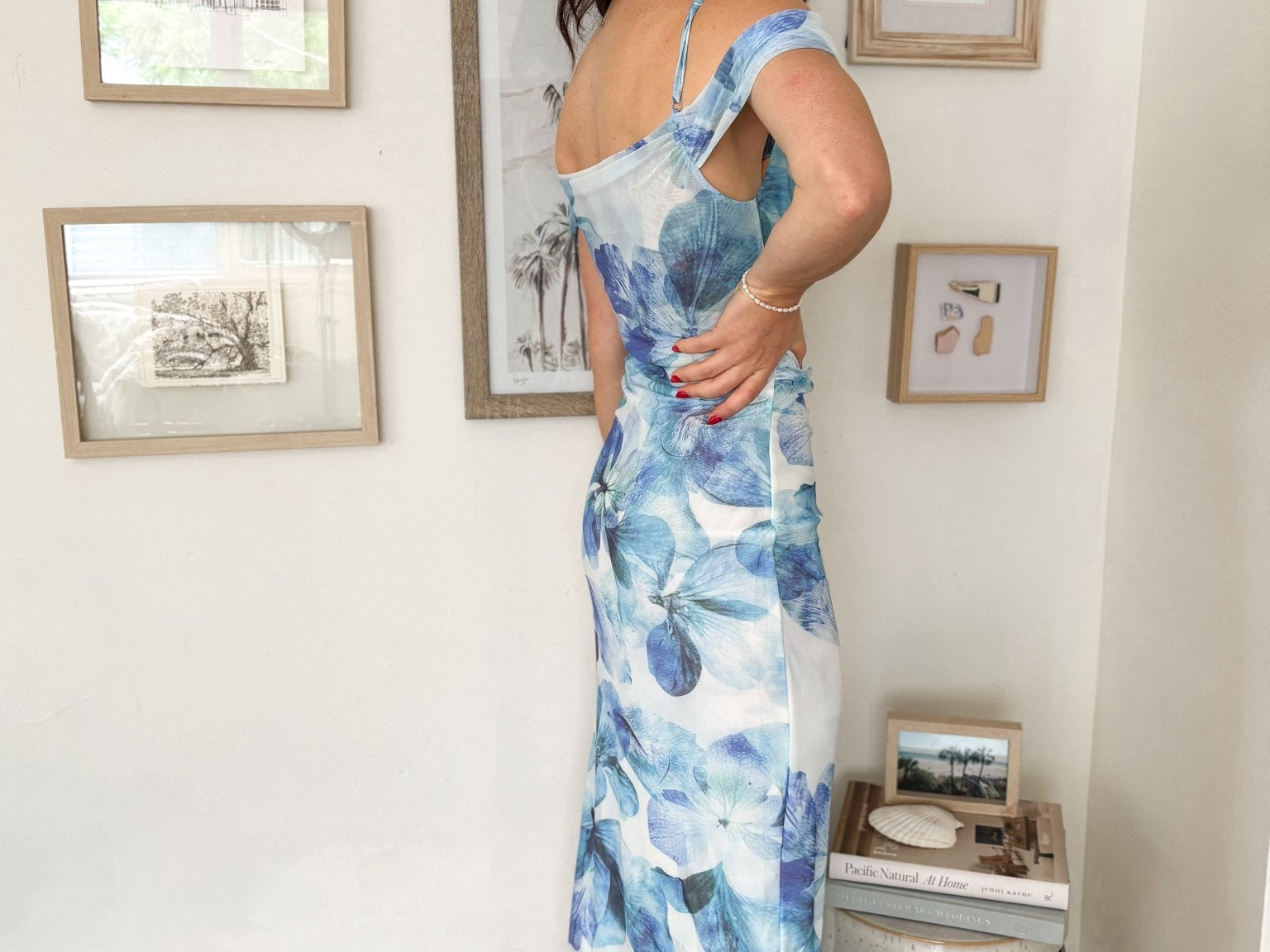 Floating Petals Off Shoulder Midi Dress - Love and Lee Apparel