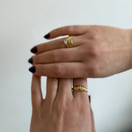 Stacked Zircon 18K Gold Plated Ring - Love and Lee Apparel