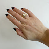 Stacked Zircon 18K Gold Plated Ring - Love and Lee Apparel