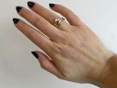 Stacked Zircon 18K Gold Plated Ring - Love and Lee Apparel