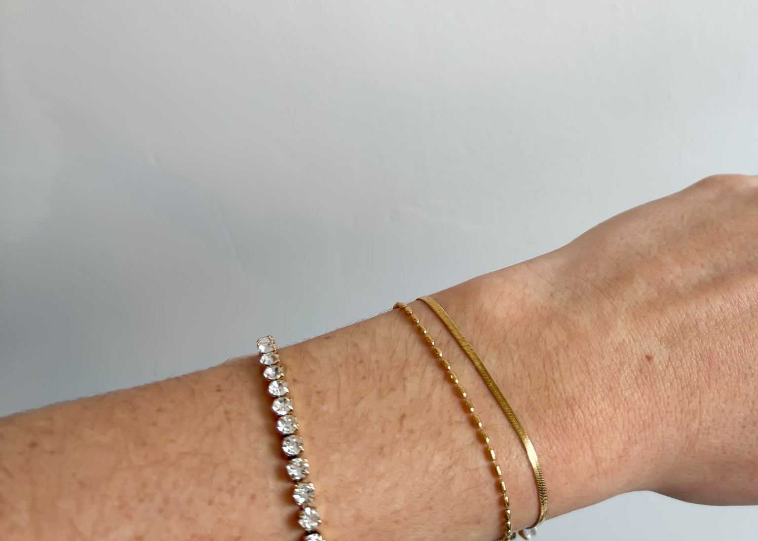 Tennis Bracelet in 18K Gold Plated Steel - Love and Lee Apparel