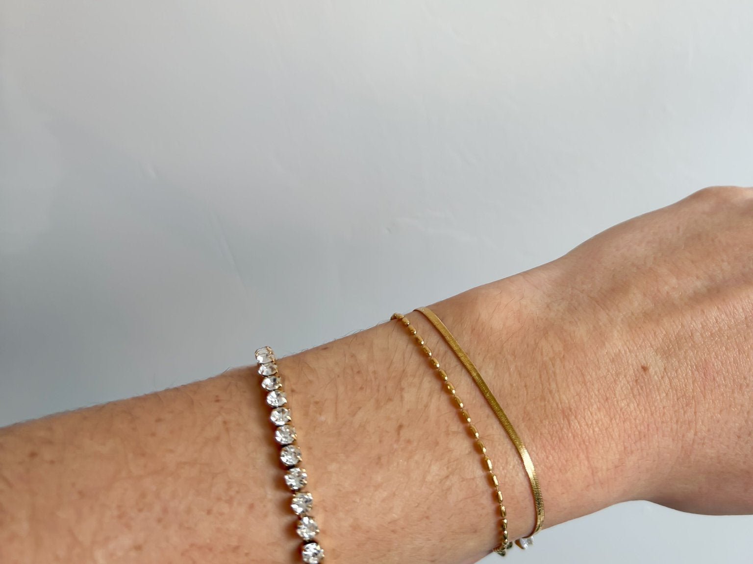Tennis Bracelet in 18K Gold Plated Steel - Love and Lee Apparel